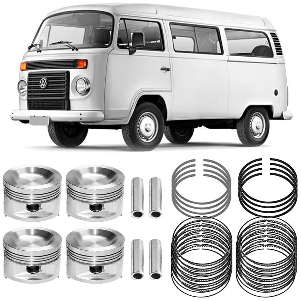 Kit Pistão Anel Std Motor Ea111 1.4 8v Sohc Flex Metal Leve