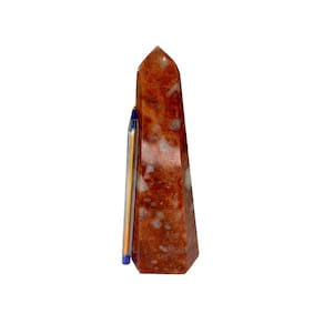 Ponta Hematoide Multicor Pedra Natural Gerador 18cm 592g