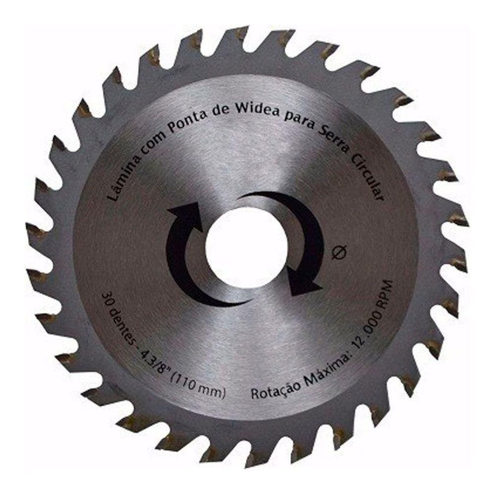 Disco De Serra Circular Com 30 Dentes 110mm