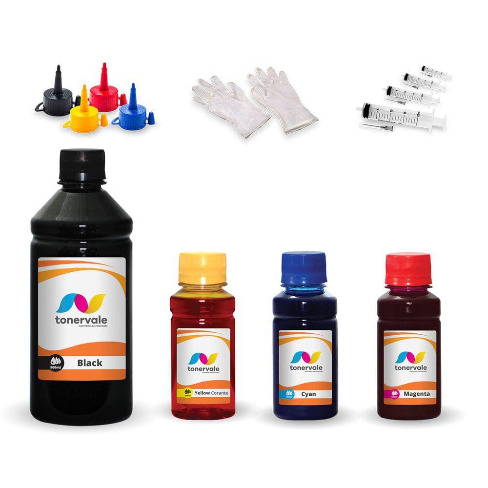 Kit 4 Tinta Para Epson L4160 T504120 CMYK 800mL