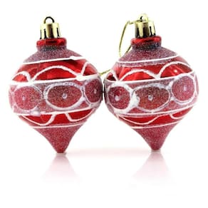 Bola Pião Enfeite árvore Natal Pendente 60mm 6 Peças