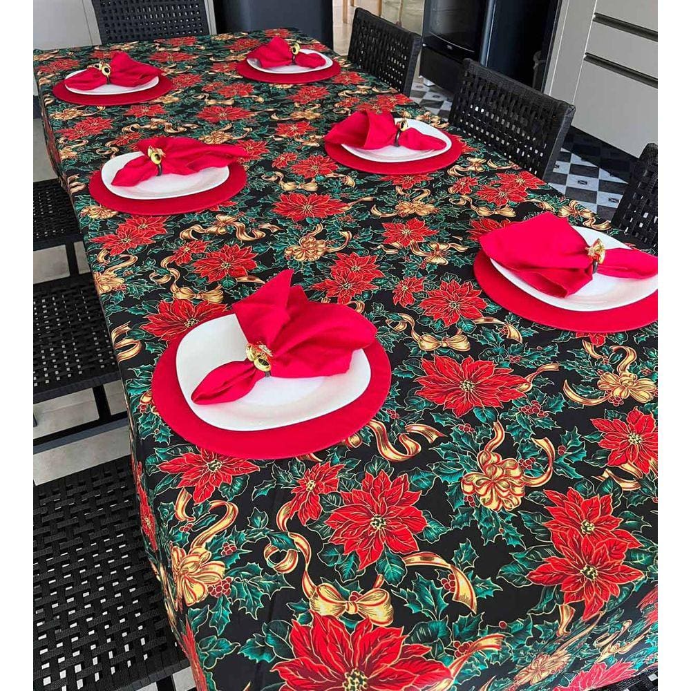 Toalha De Mesa Retangular Natal 2,80m X 1,50m