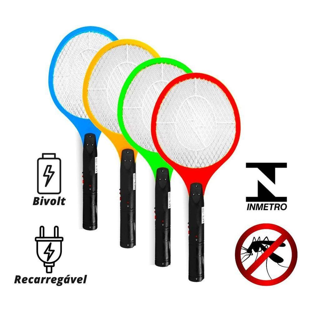 Raquete Elétrica Inmetro - Mata Mosquitos e Pernilongos