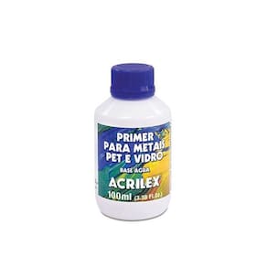 Primer Para Metais Pet E Vidros Cinza Acrilex 100 Ml