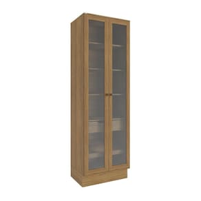 Cristaleira Celeste Kappesberg 100% MDF 2 Portas 1 Gaveta Nogueira 72cm