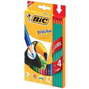 Lápis De Cor Evolution 12 Cores + 4 Lápis- Bic 056726