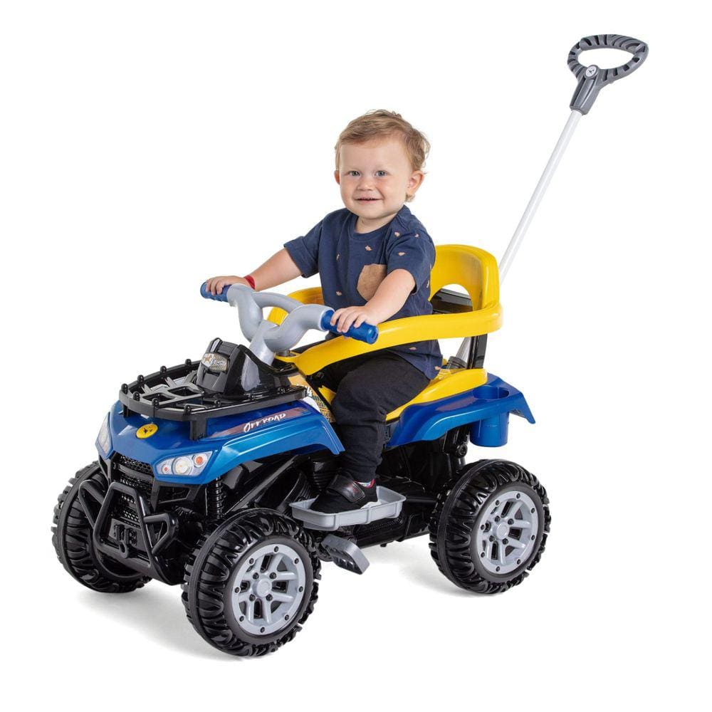 Carrinho de passeio Cross Up Azul Infantil com pedal empurrador