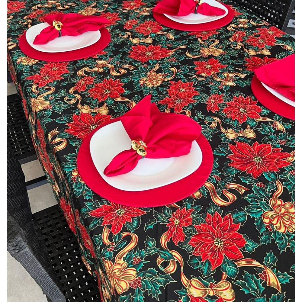 Toalha De Mesa Quadrada Natal 1,50m X 1,50m