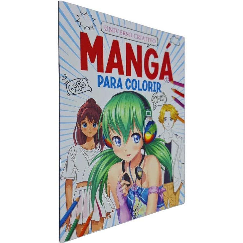 Livro Físico Mangá Para Colorir: Universo Colorido