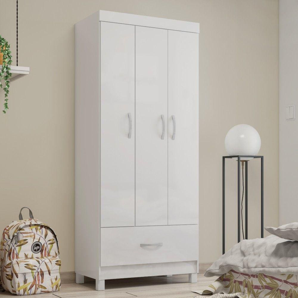 Guarda-Roupa Solteiro Prince 3 Portas 1 Gaveta Demóbile