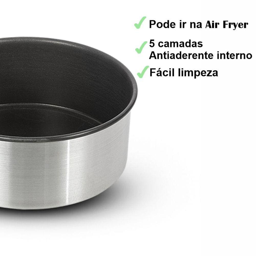 Forma Assadeira para Air Fryer Antiaderente Redonda nº20
