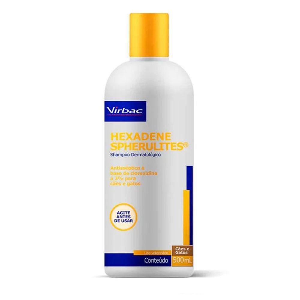 Shampoo Dermatológico Virbac Hexadene Spherulites para Cães e Gatos 500ml