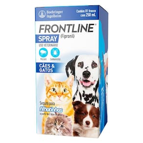 Frontline Spray Antipulgas e Carrapatos Cães e Gatos 250ml