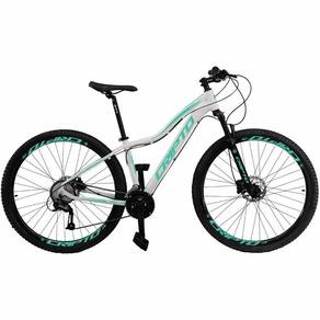 Bicicleta Aro 29 Cripto 24 Vel Freio Hidráulico E Suspensão - Branco-verde - 15" Branco-verde