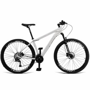 Bicicleta Aro 29 Cripto 24 Vel Freios Hidráulico E Suspensão - Branco-prata - 19" Branco-prata