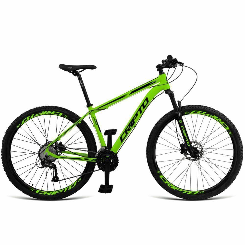 Bicicleta Aro 29 Cripto 27 Marchas Freio Hidráulico Trava-k7 - Verde-preto - 17" Verde-preto