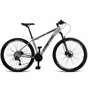 Bicicleta Aro 29 Cripto 24 Marchas Shimano E Freios A Disco - Prata-preto - 17" Prata-preto