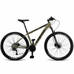 Bicicleta Aro 29 Cripto 24v Shimano Fr. Hidraulico-trava-k7 - 21" Verde Militar-preto