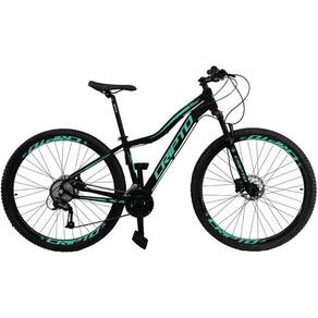 Bicicleta Aro 29 Cripto 27 Marchas Freio Hidráulico Trava K7 - Preto-verde - 17" Preto-verde
