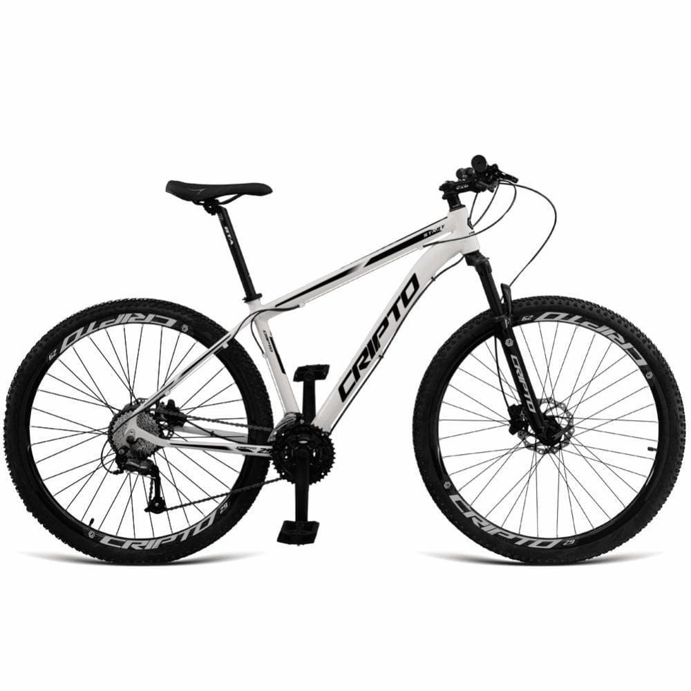Bicicleta Aro 29 Cripto 24 Vel Freios Hidráulico E Suspensão - Branco-preto - 17" Branco-preto