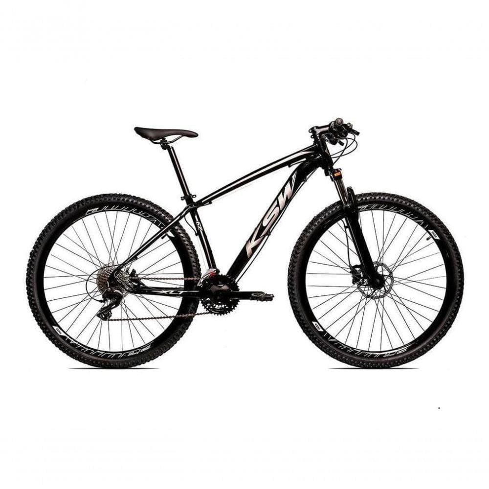 Bicicleta Aro 29 Ksw 27v Alivio, Freio Hidraulico, Trava E K7 - Preto-prata - 15 Preto-prata
