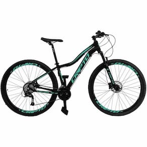 Bicicleta Aro 29 Cripto 24 Marchas Shimano Freio Hidraulico - Preto-verde - 17" Preto-verde