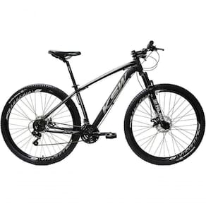 Bicicleta Aro 29 Ksw 24 Marchas Freios A Disco E Suspensão - Preto-prata - 15" Preto-prata