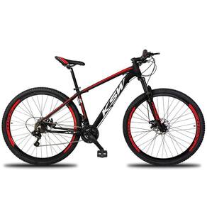Bicicleta Aro 29 Ksw 24v Shimano, Freio Hidraulico, Trava-k7 - - 15" Preto-vermelho E Branco