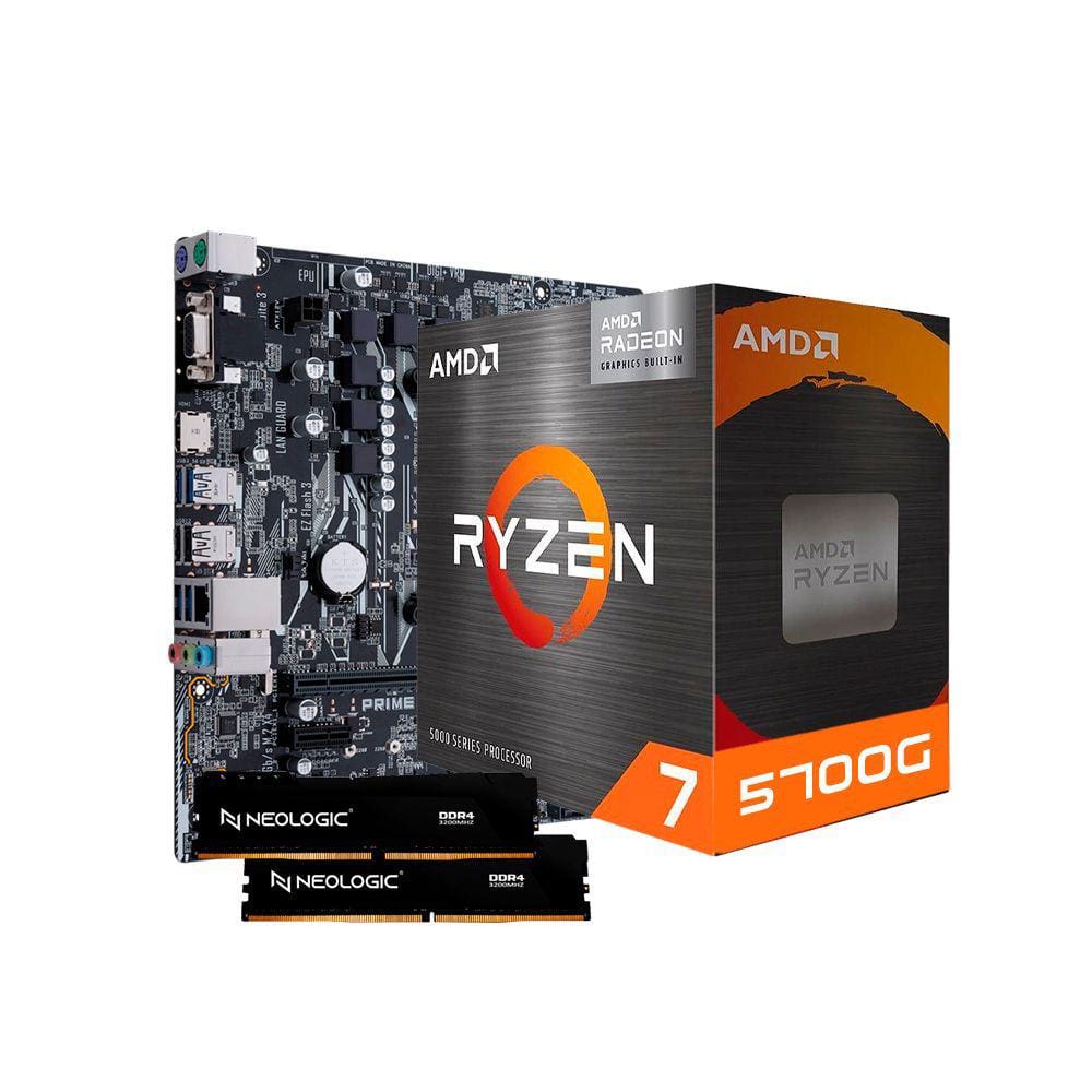 Kit Upgrade Amd Ryzen 7 5700G, Placa Mae A320m, 32Gb Ddr4, Neologic - Nli84632