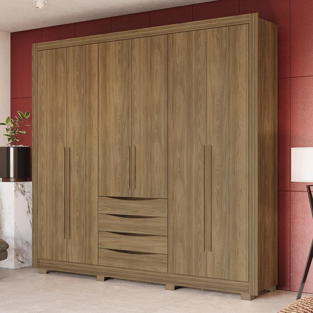 Guarda-Roupa Casal Kappesberg C/Pés 6 Portas 4 Gavetas