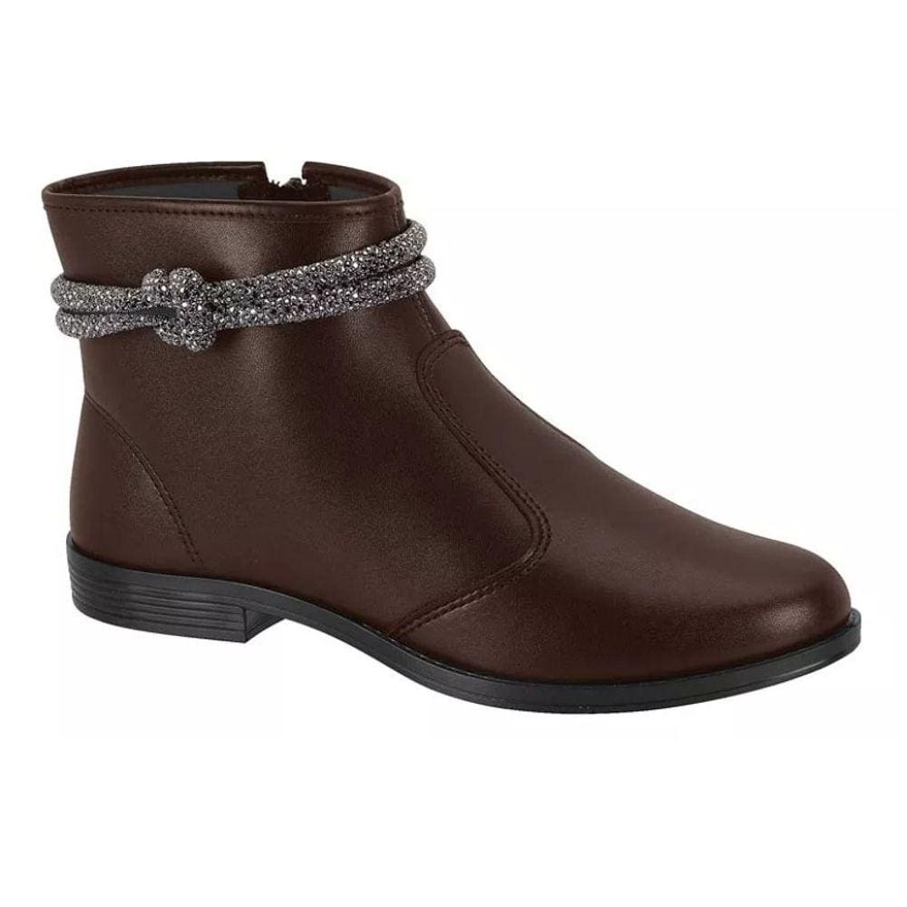 Bota Coturno Marrom Salto Baixo Moleca 5333.104