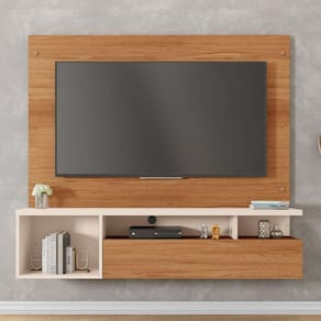 Painel para Tv até 55 Polegadas Brasil Freijó/Off White