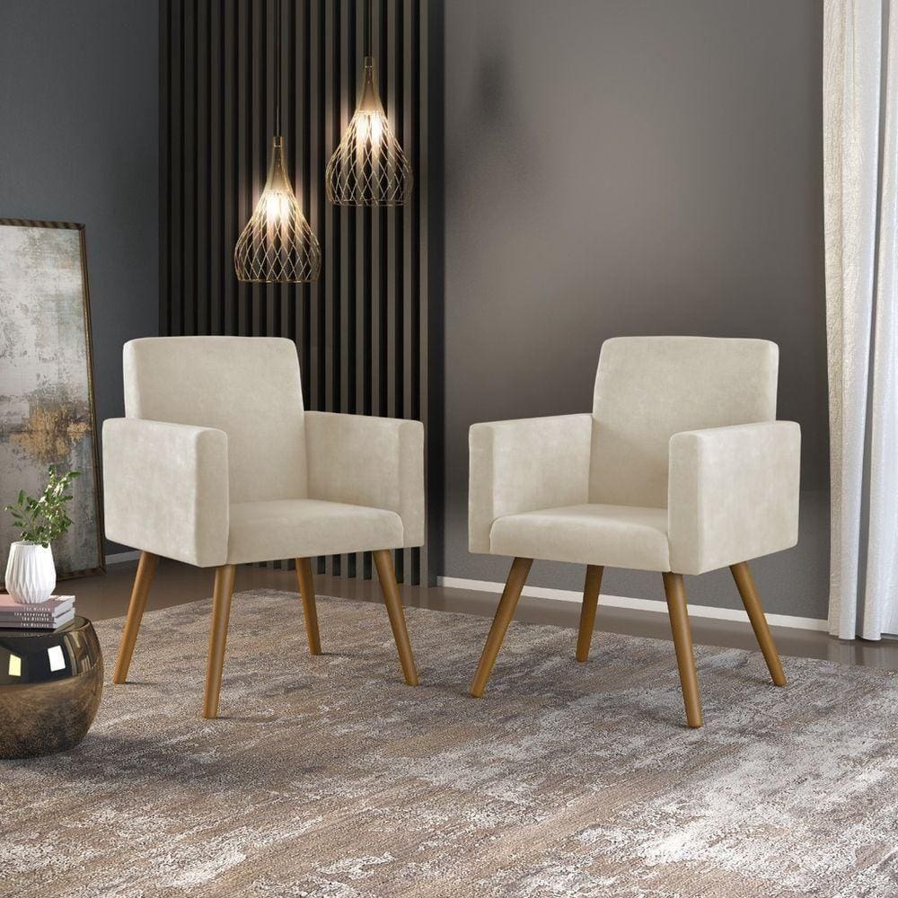 Kit 02 Poltronas Sala bege