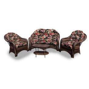 Conjunto De Sofá 1 Sofá + 2 Poltronas + 1 Mesa Centro Preto