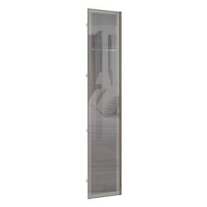Porta Para Closet Com Prata 50cm Inox Alumínio Inox Prata