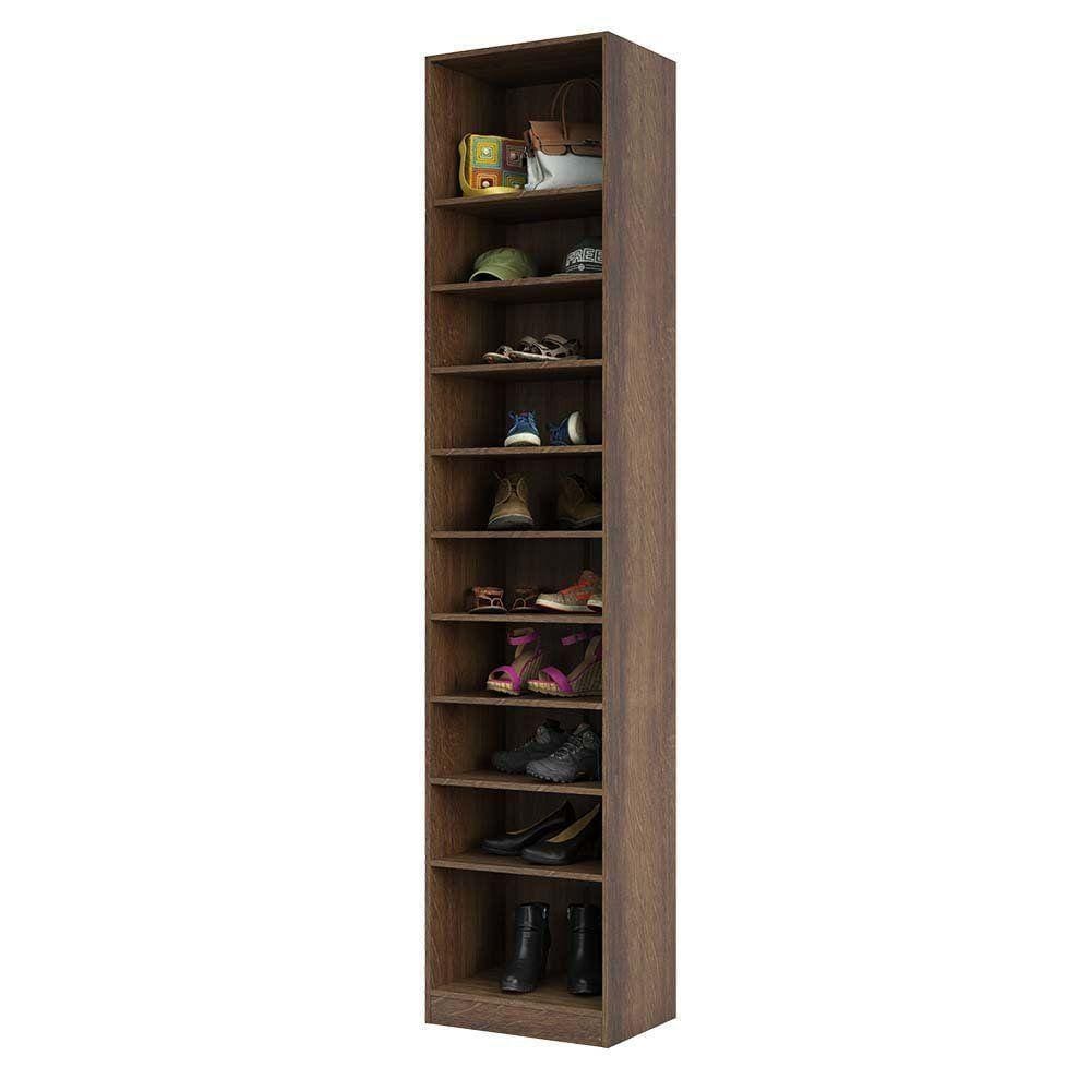 Guarda Roupa 50,3cm Módulo Sapateira Com Dourado