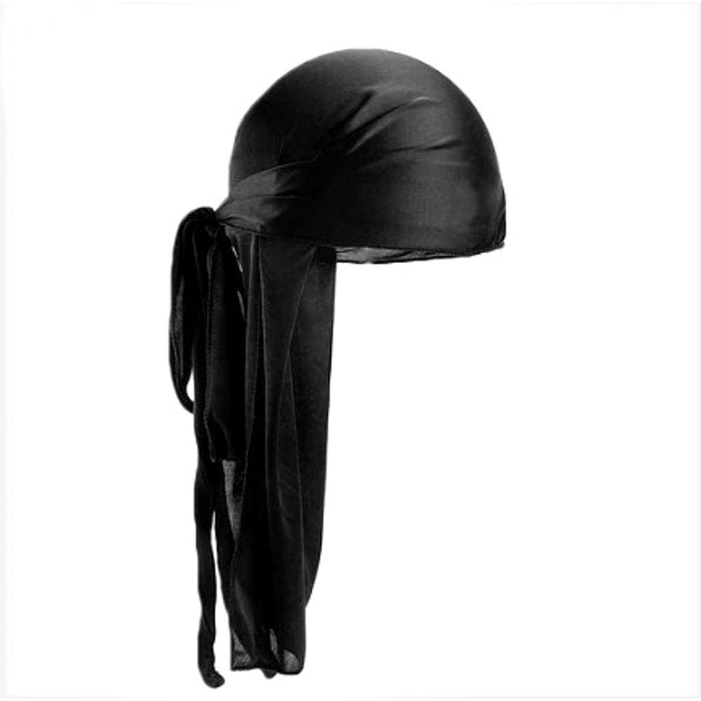 Durag Touca Bandana Waves Dread Lenço Unissex Antifrizz  Preto