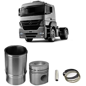 Kit Motor Camisa Pistão Anel Om 457 La Mb Axor 12.0 Mahle