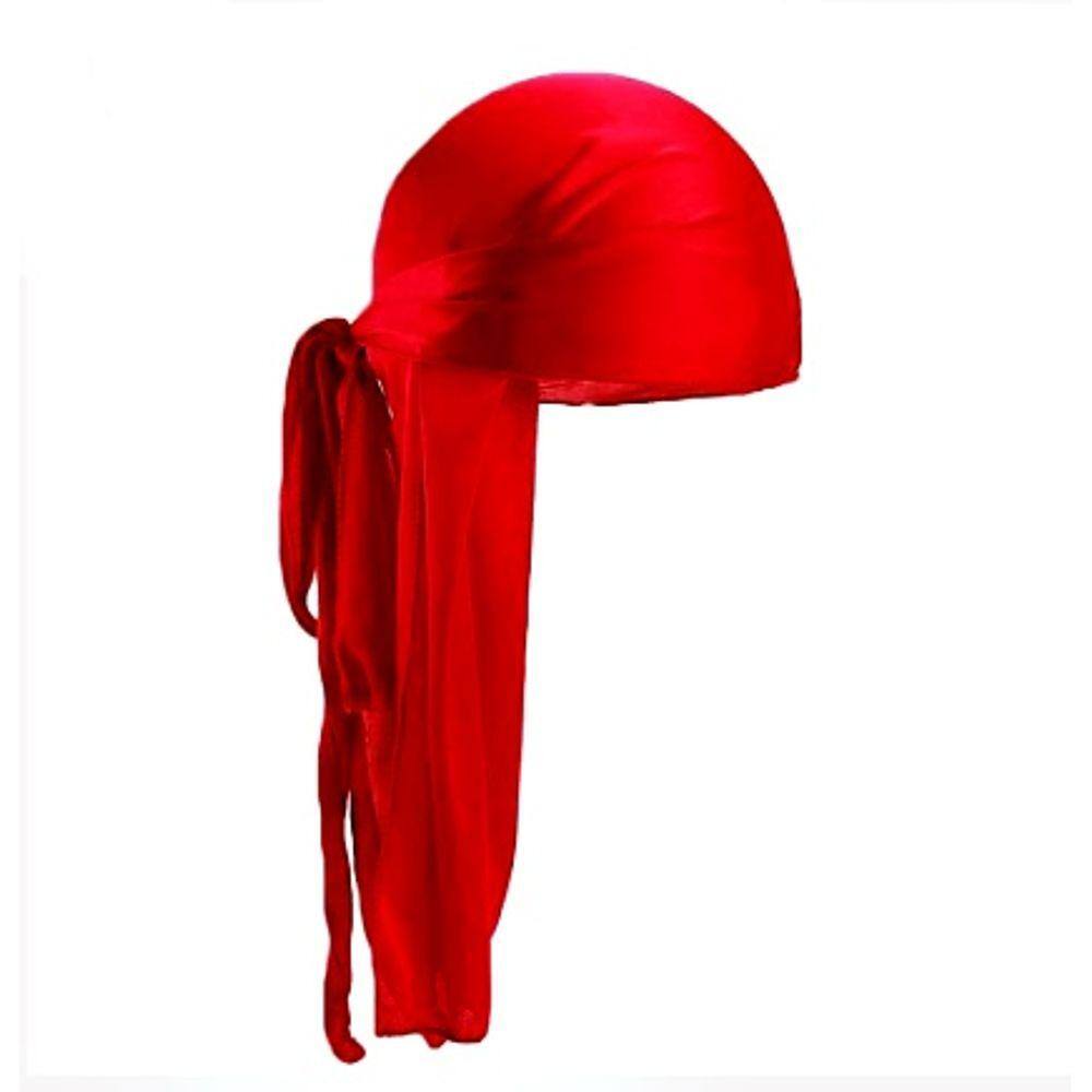 Durag Touca Bandana Waves Dread Lenço Unissex Antifrizz  Vermelho