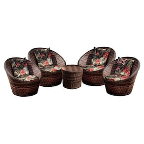 Conjunto De Poltronas Bola 4 Poltronas + 1 Mesa Centro Preto