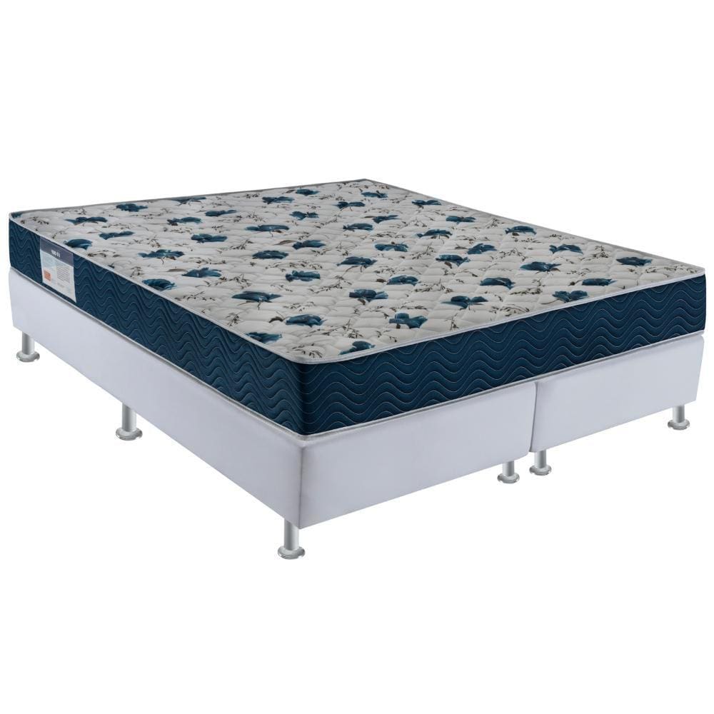 Cama box e Colchão ISO 60 D28 Queen Size(158x198)-Ortobom