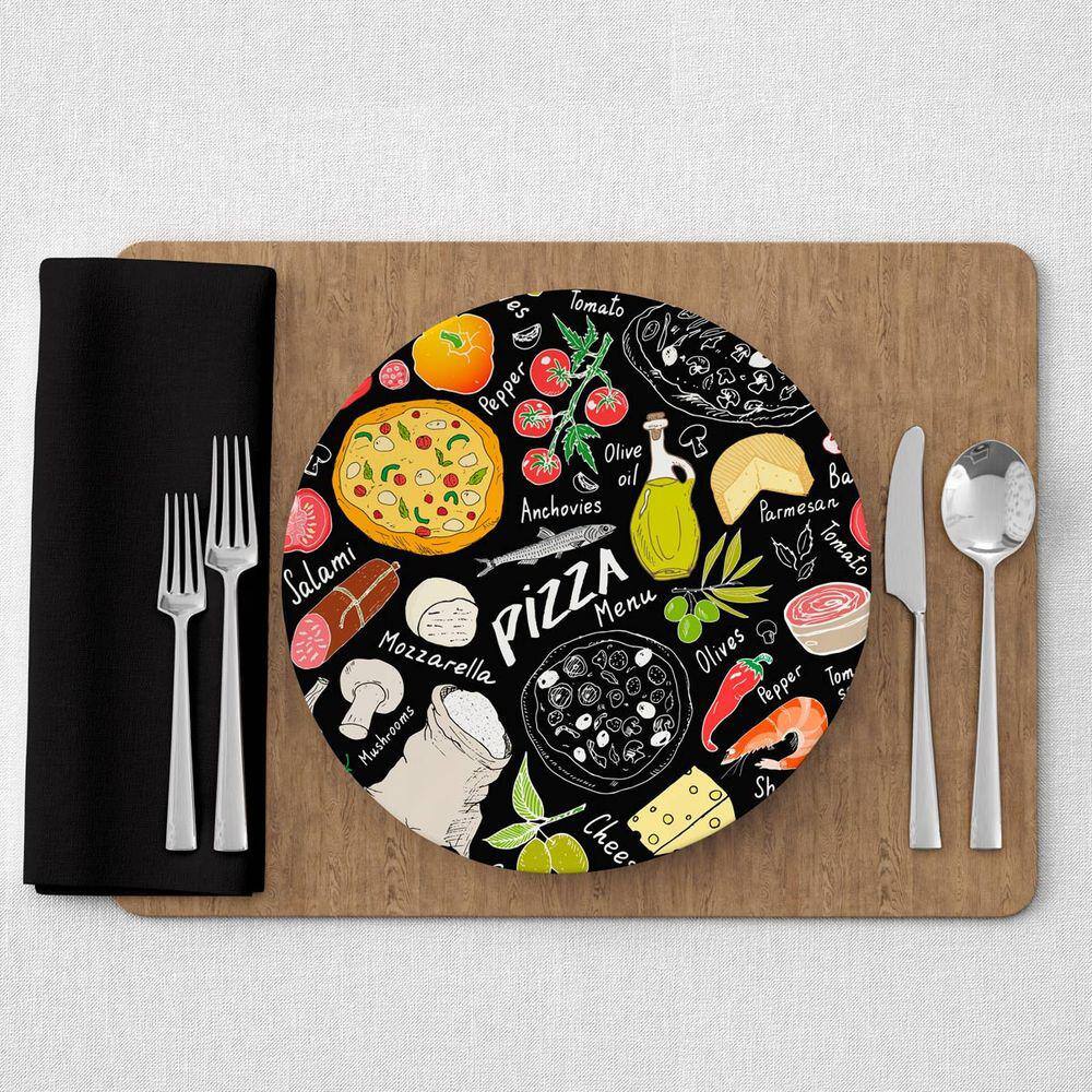 Kit Capa de Sousplat Estampado com Guardanapos Mesa Posta Jogo Americano 08 Lugares - Decoração Cozinha