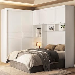 Dormitorio Modulado Casal 6 Portas Fl0270 Branco Moval Branco