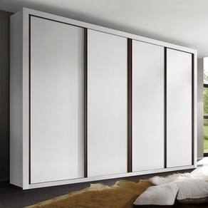 Guarda Roupa Casal 4 Portas 4 Gavetas Milano Minastex Branco