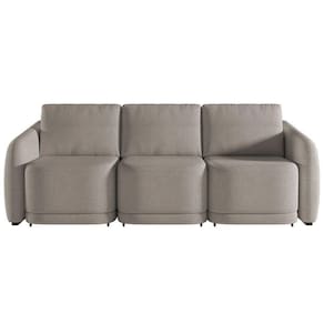 Sofá Cama Casal Para Sala 336cm Polska K04 Bouclê Bege Escuro - Mpozenato