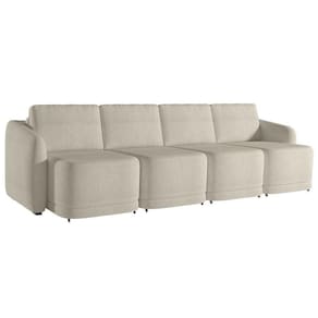 Sofá Cama Casal Para Sala 316cm Polska K04 Bouclê Bege - Mpozenato
