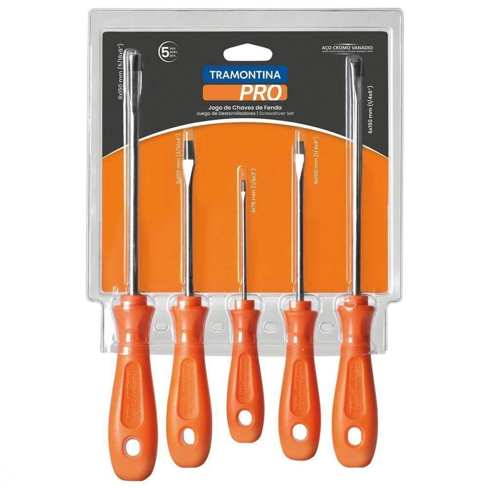 Jogo De Chaves De Fenda 5 Peças Tramontina Pro Tramontina