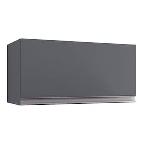 Armário Aéreo 60cm Porta Basculante Andréia Cinza - Ajl Móveis