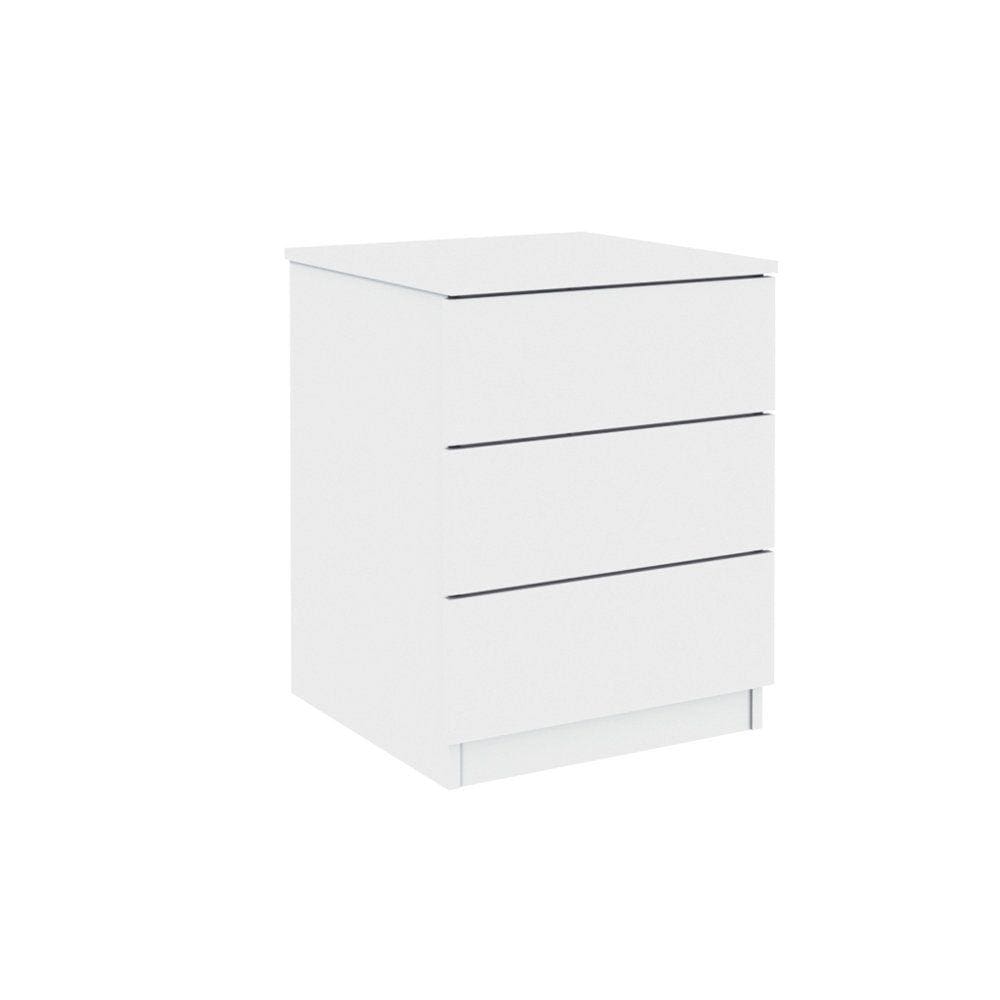 Mesa de Cabeceira 3 Gavetas MDF Verona Tcil