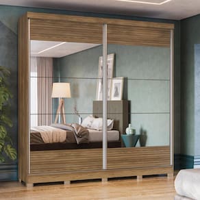 Guarda-Roupa Casal Kappesberg 2 Portas Com Espelhos 6Gavetas